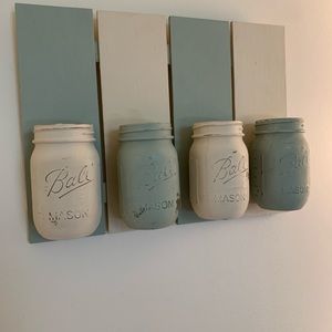 Mason Jar Wall Hanging Handmade